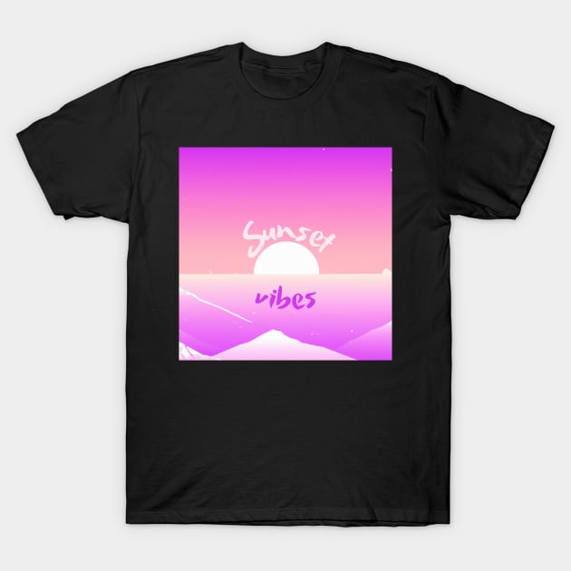 Sunset vibes - good vibes in the mountains at sunset T-Shirt by SJG-digital